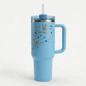Blue Stanley Quencher H2.0 FlowState™ Tumbler with Star Graphics